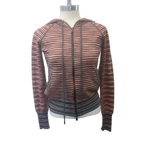 Vintage Missoni Striped Zip Up Hoodie Sweater size US 4